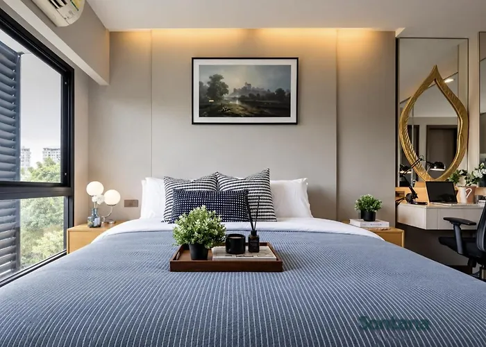 Apartment Tropical Urban 43 Sqm - Ultra Fast Wifi - Thong Lo